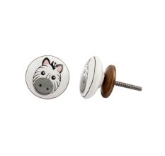Zebra Flat Ceramic Knob